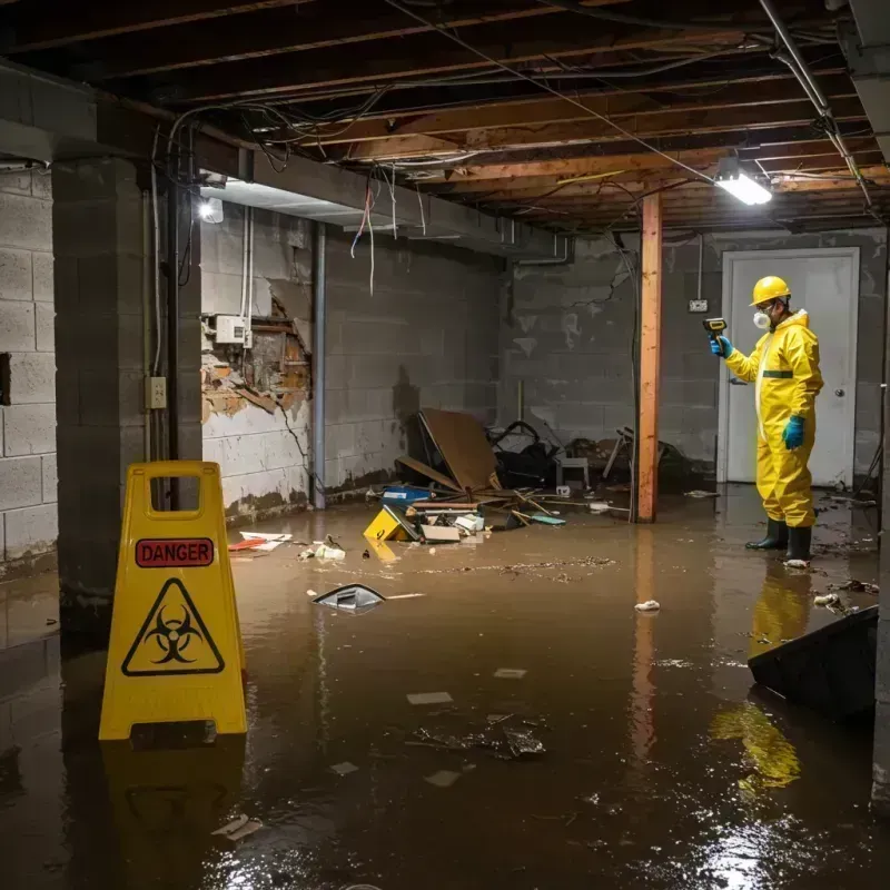 Flooded Basement Electrical Hazard in Stonewood, WV Property